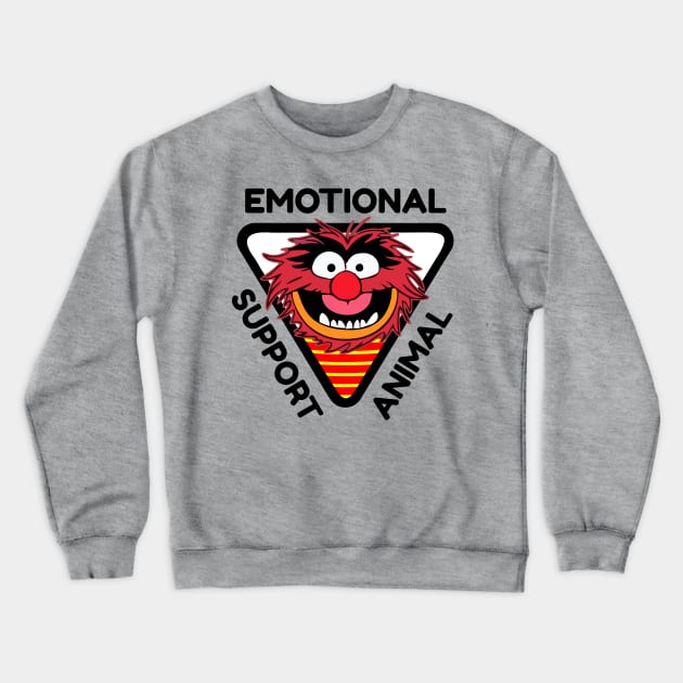 Emotional Support Animal: Puppet Crewneck Sweatshirt by Teebevies